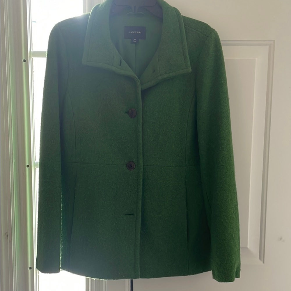 *last call* Lands' End Women's Green Wool Jacket